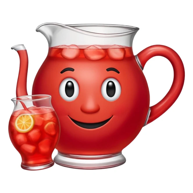 Kool-Aid man, red pitcher character with a smiling face and legs sticker