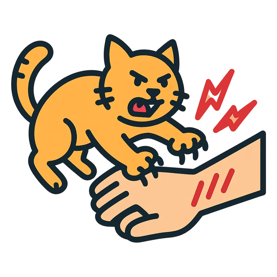 cat attack sticker