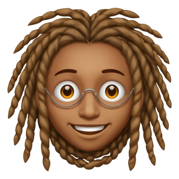 hes brown skin with dreads over his eyes sticker