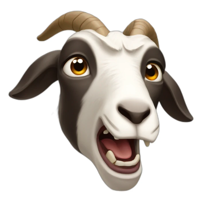 Very angry screaming goat sticker