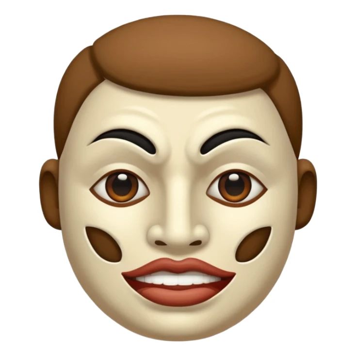 A gut wiht a hous of mony mask on sticker