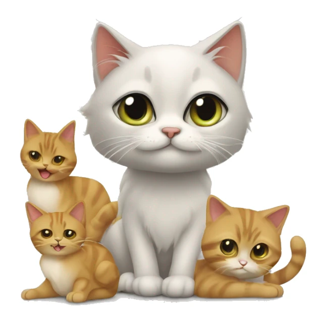 Yemek yiyen gözlüklü kedi sticker