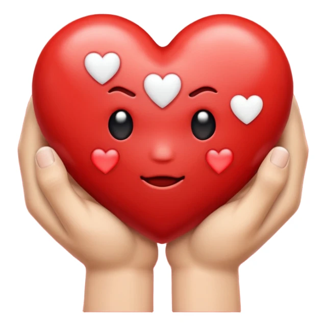 emoji punch fist holding a heart sticker