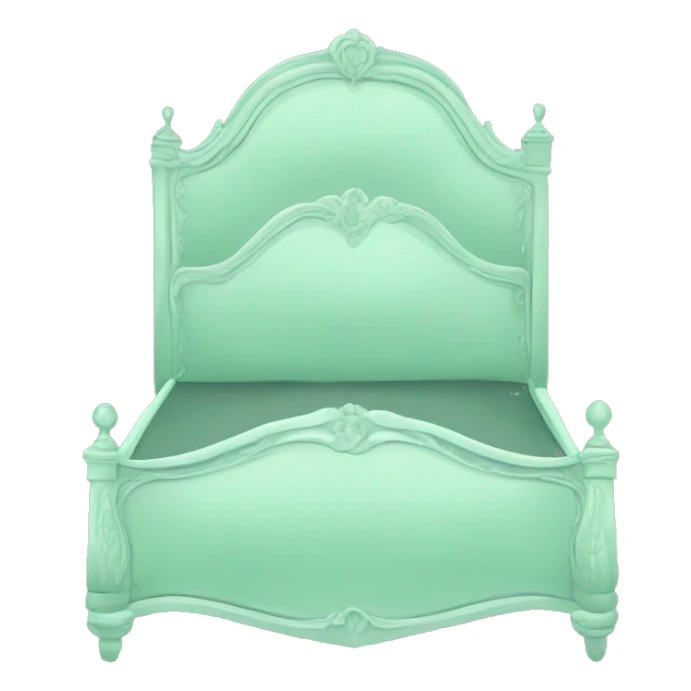 Mint green marie antoinette bed  sticker