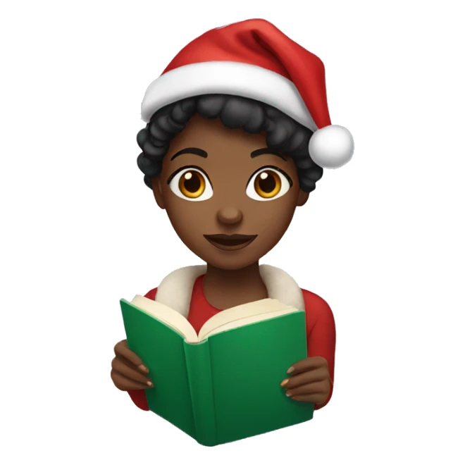 Black girl at Christmas  sticker