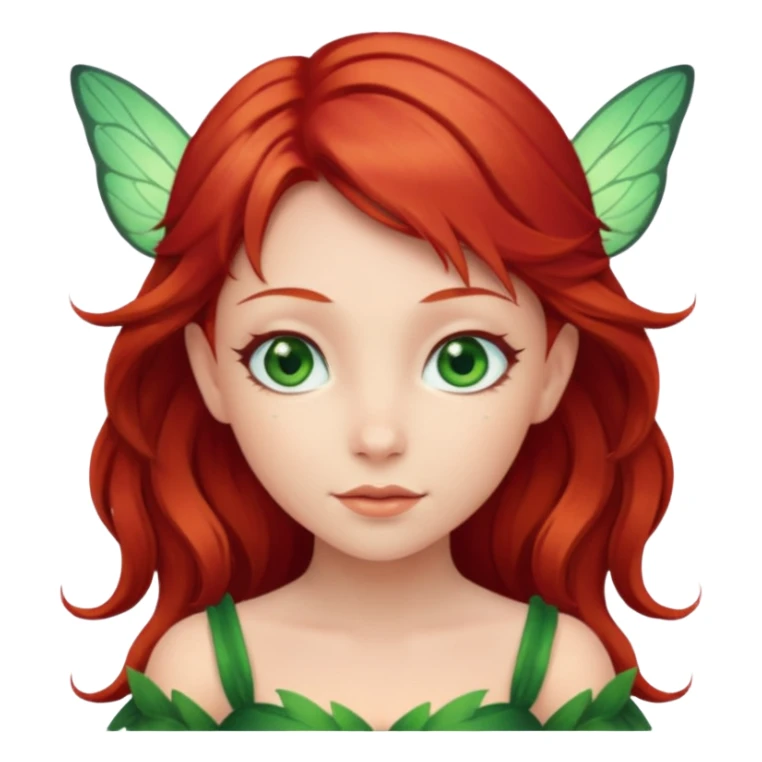 Fairy girl red hair sticker