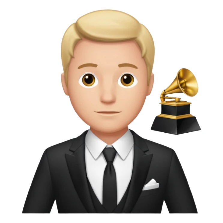 Benson Boone adjusting himself at the Grammy’s  sticker