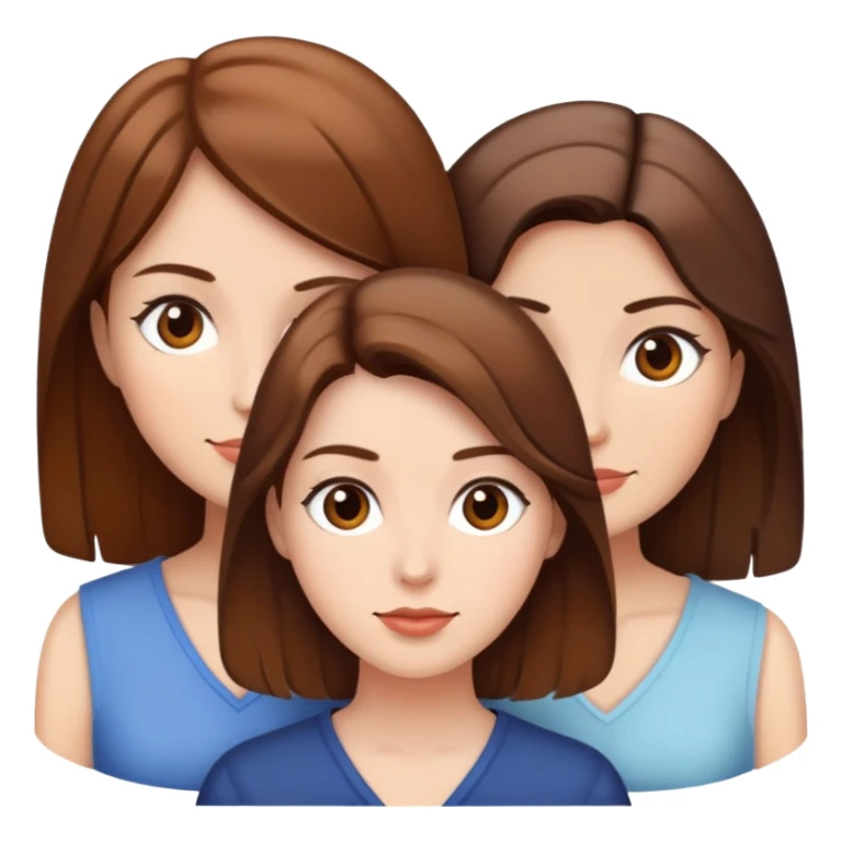 Three Woman with Brown hair sticker