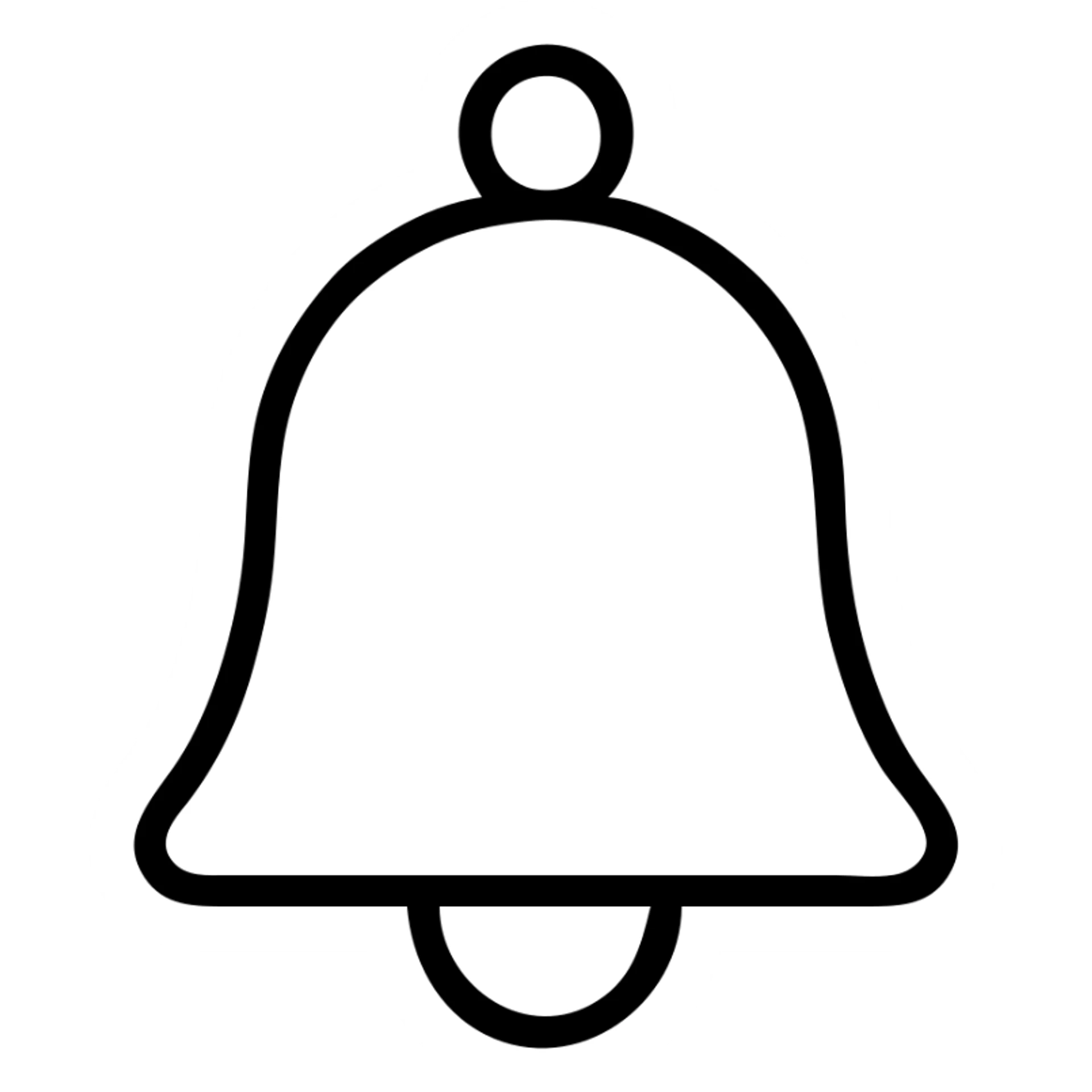 simple pink bell, clean and clear, icon style sticker