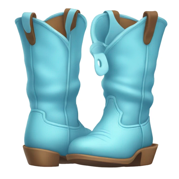 baby blue cowboy boots sticker