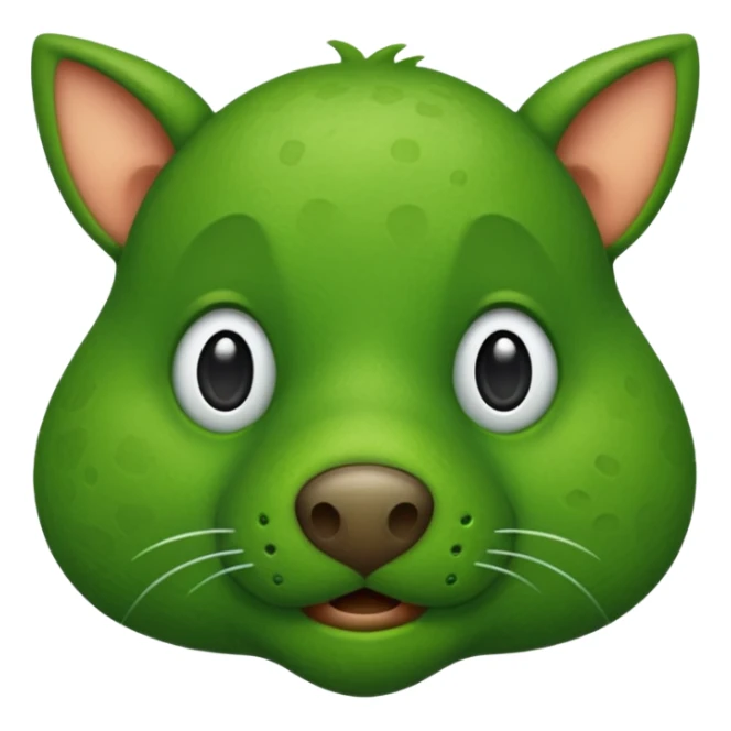Snout in green color sticker