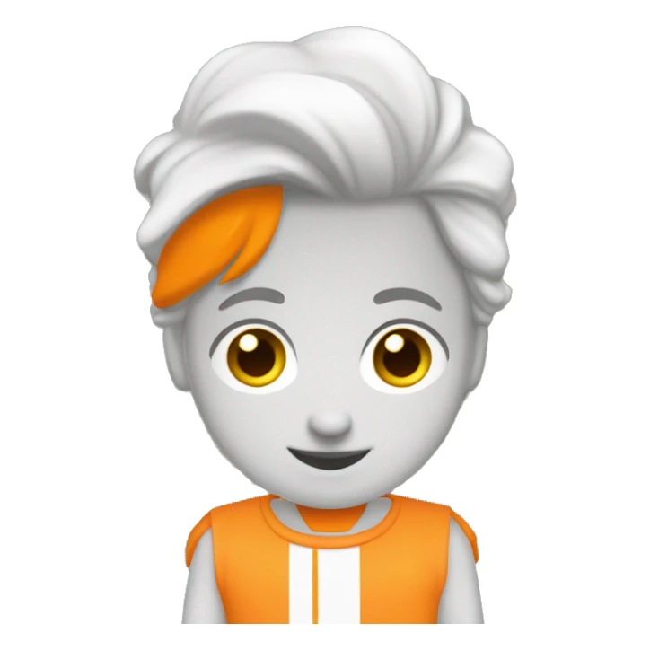 Prisionero blanco vestido con mono naranja en la carcel sticker