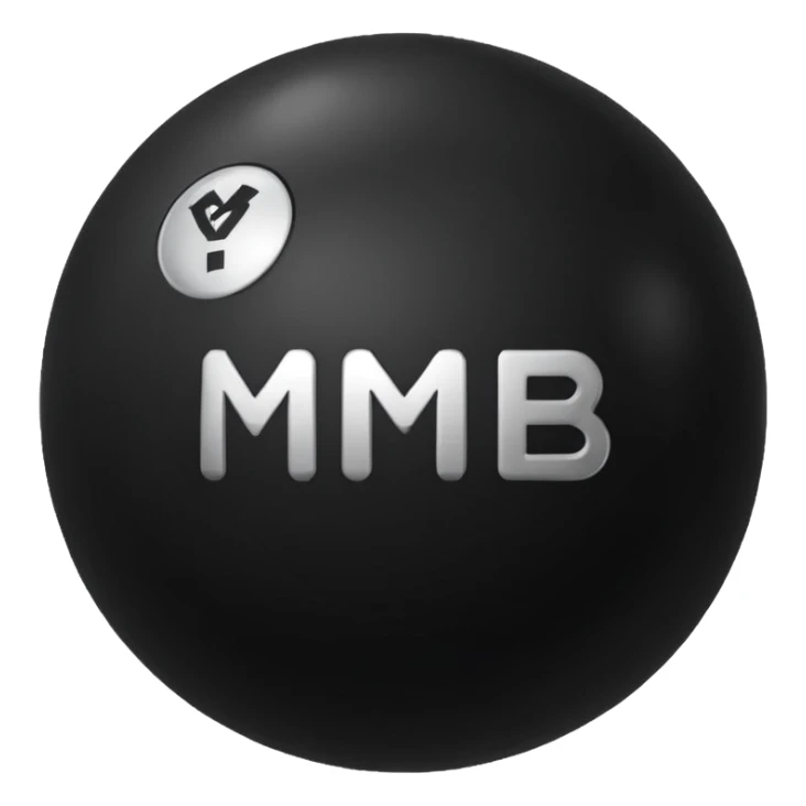 Black pull Ball with MB written on it. Nothing else no holes or anything. sticker