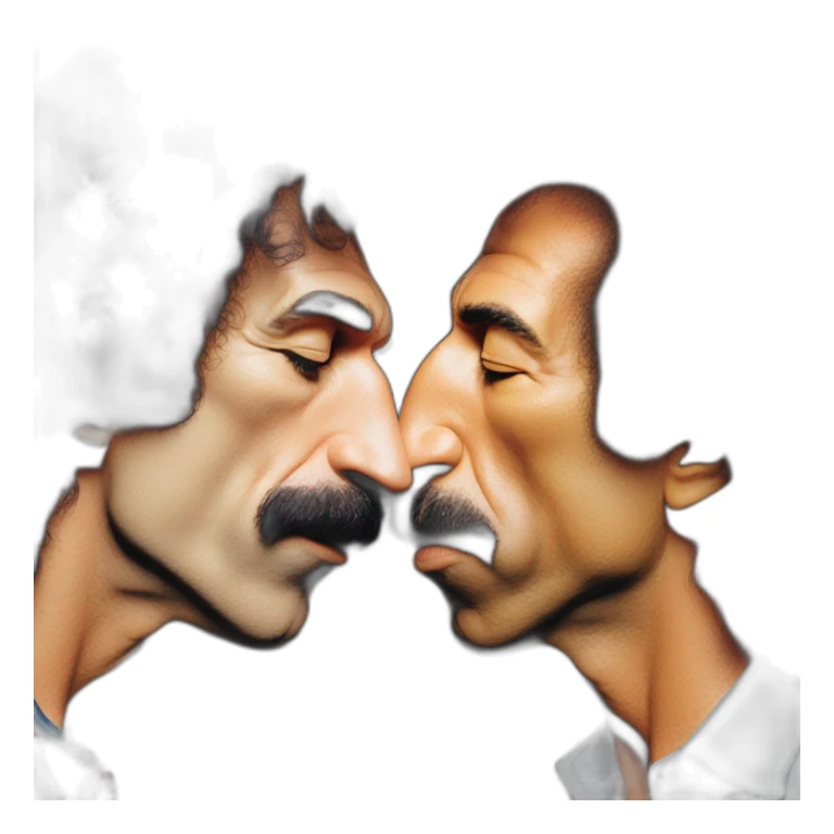 frank zappa kissing jimi hendrix sticker