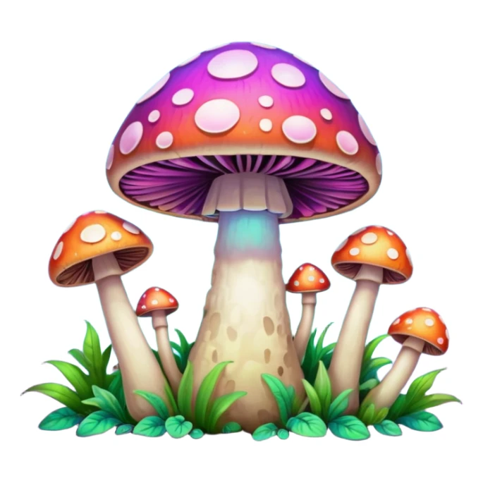 The name bri spelled with trippy mushrooms  sticker
