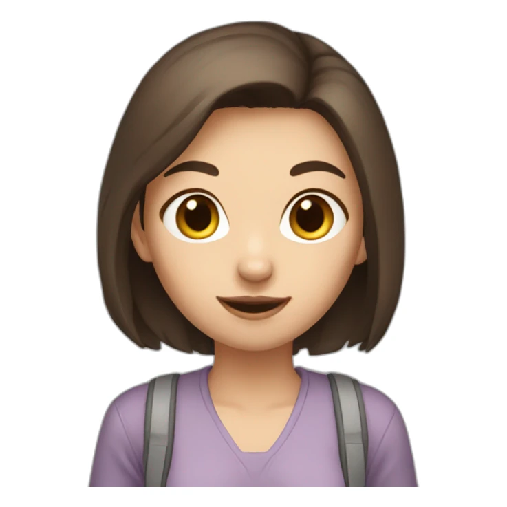 Cat girl (Caucasian with dark brown hair) sticker