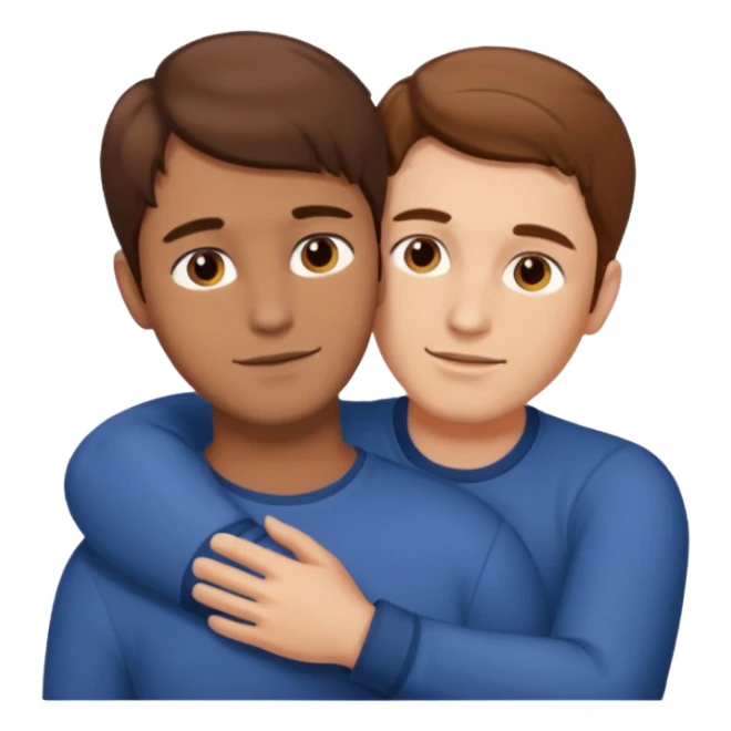 2 Guys being in love both brown hair sticker