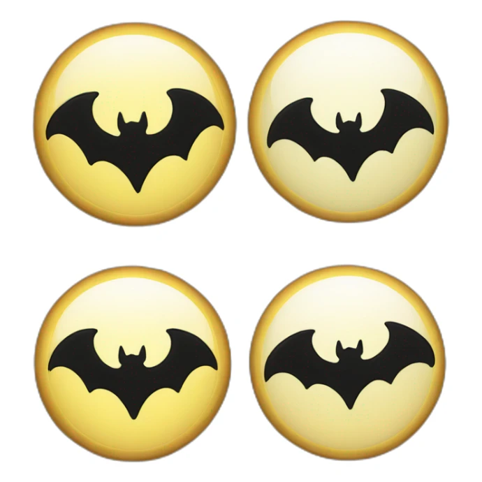 bat signal with a flex emoji instead of a bat sticker