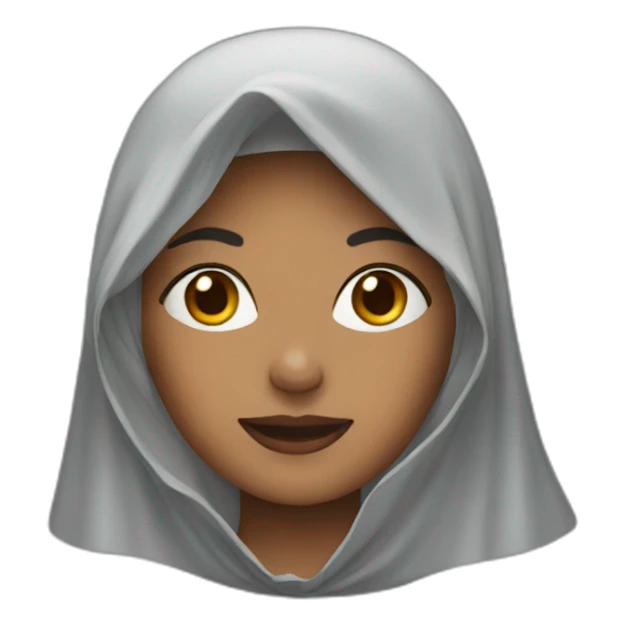 a woman wearing a veil sticker