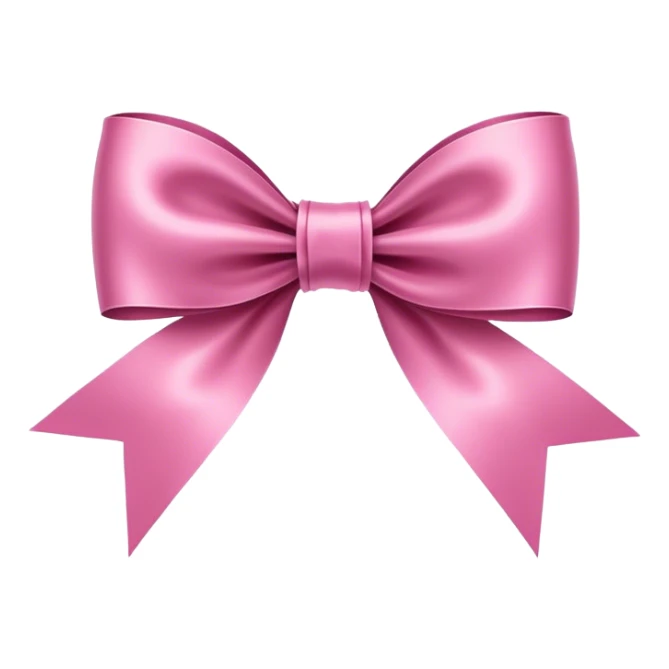 Ultra-thin and stretched ribbon bow, as narrow as possible, single loop, no extra loops, no fluffy or rounded shapes, only one long and sleek ribbon sticker