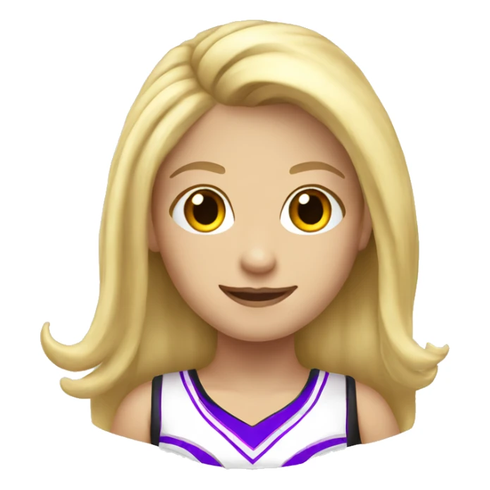Long blonde hair cheerleader sticker