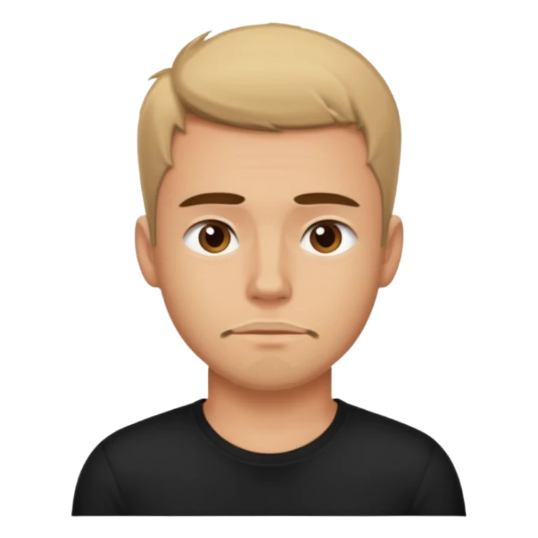 young tired man after training in black t-shirt sticker