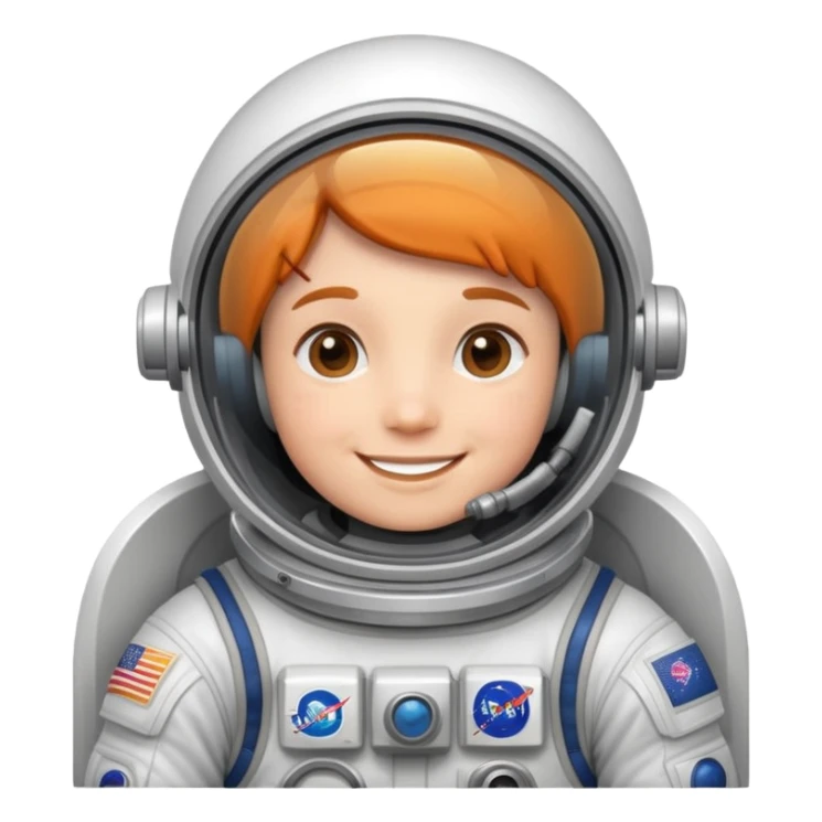 happy astronaut sticker