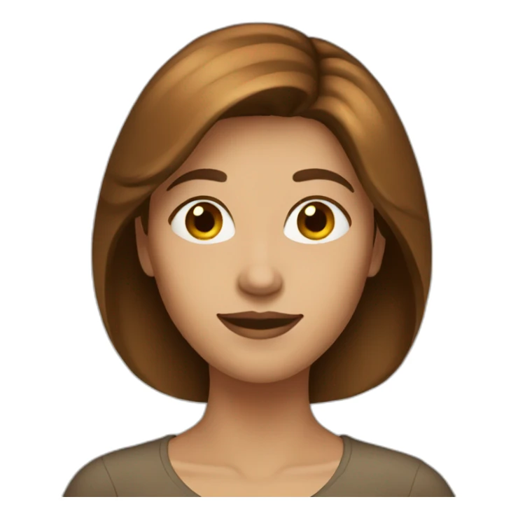 Lady-brown-hair sticker