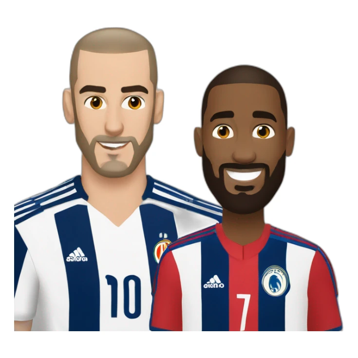 benzema and didier deschamps sticker