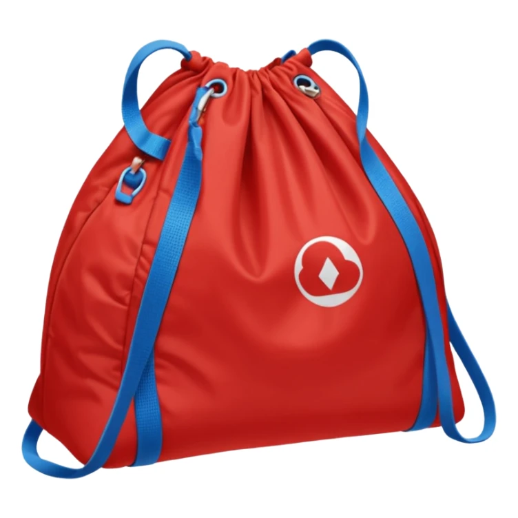 sac de sport rouge sans motif sticker
