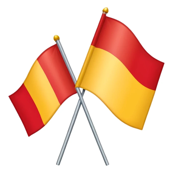 a flag that is half the polish flag and half the macedonian flag sticker