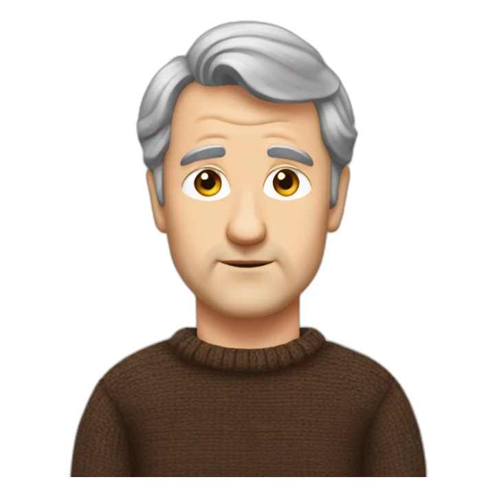 dougal from father ted red jumper brown hair sticker