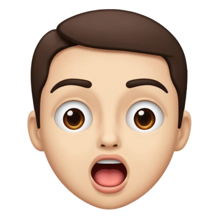 Cara con boca abierta y una ceja para arriba  sticker