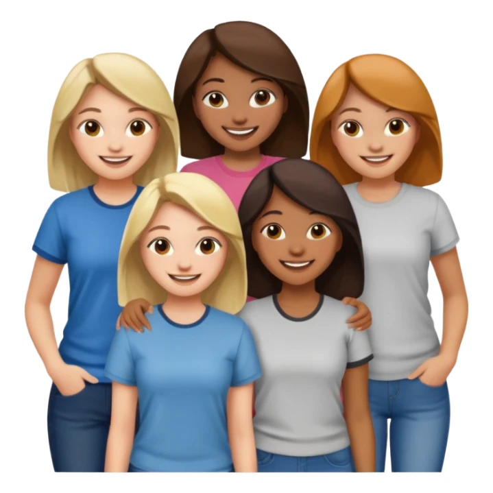 group of teenage girls sticker
