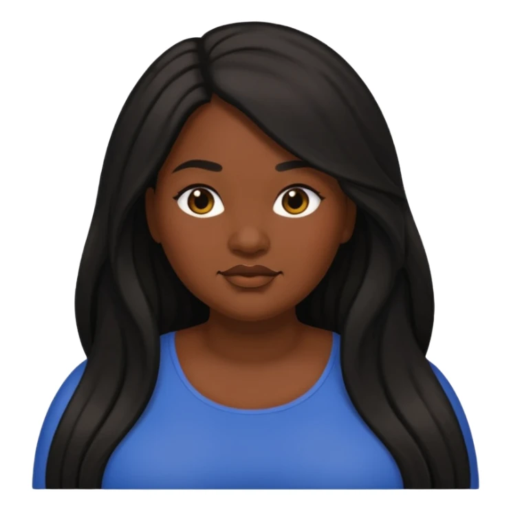 Una mujer gorda, pelo negro más o menos largo sticker