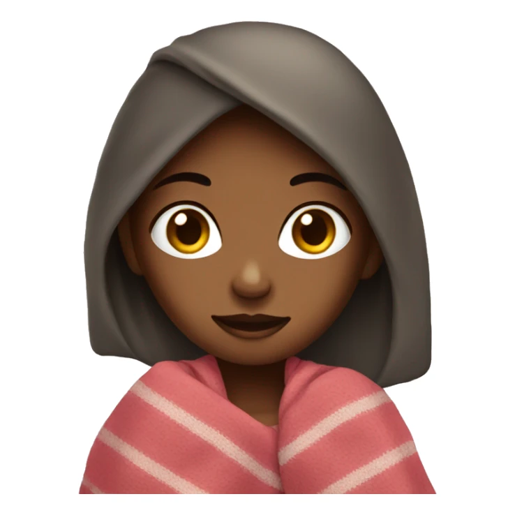 Girl with blanket sticker