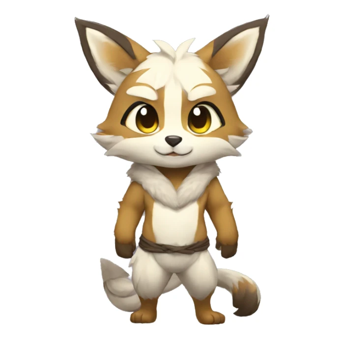 Kemono-style, Chibi, Anthro-Fur-Sona-Fakémon, apparels, Full Body sticker