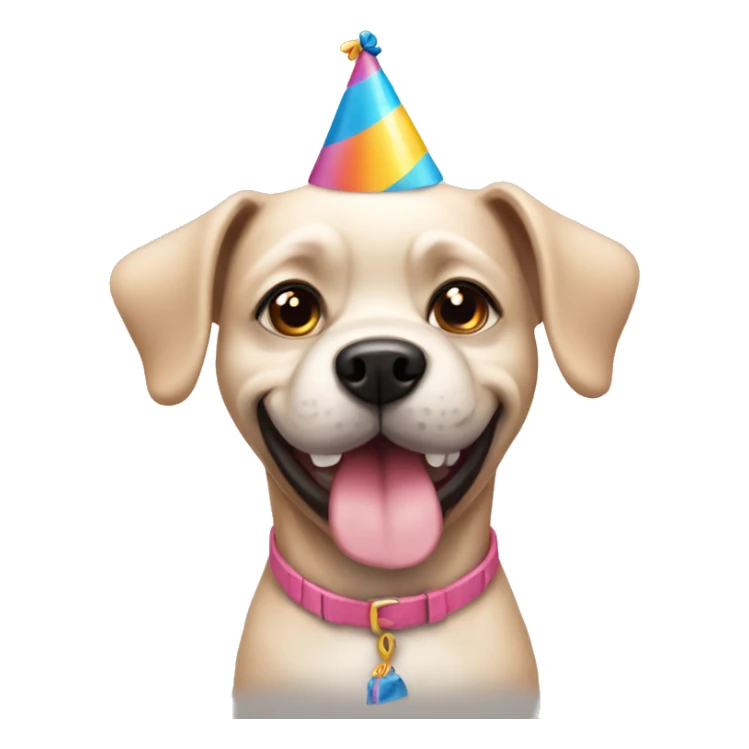 Birthday party frenchy dog  sticker