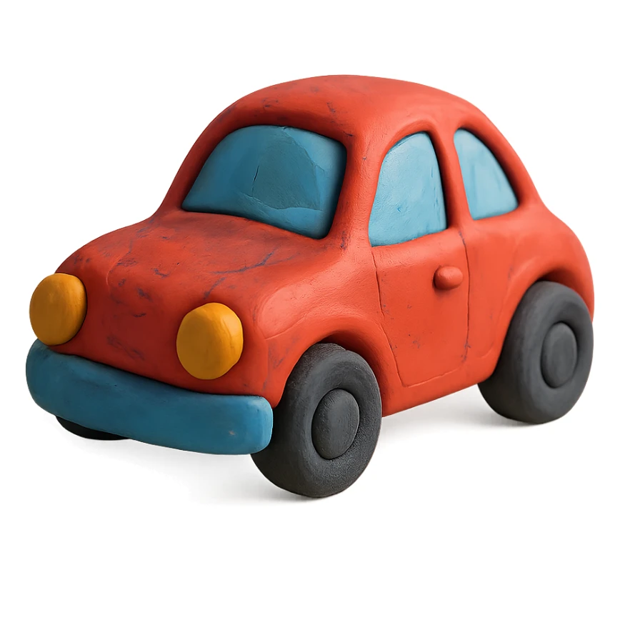 claymation style car sticker