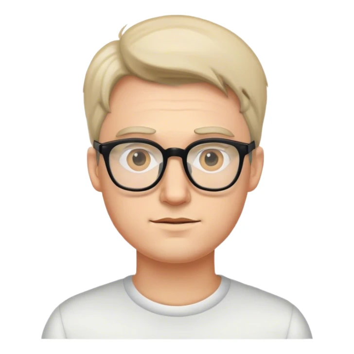 Guy with glasses  sticker