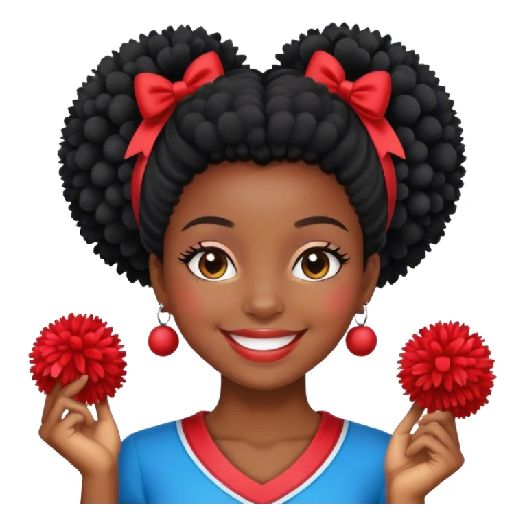 black girl with pom poms  sticker