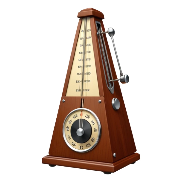 classic wooden metronome with swinging arm sticker