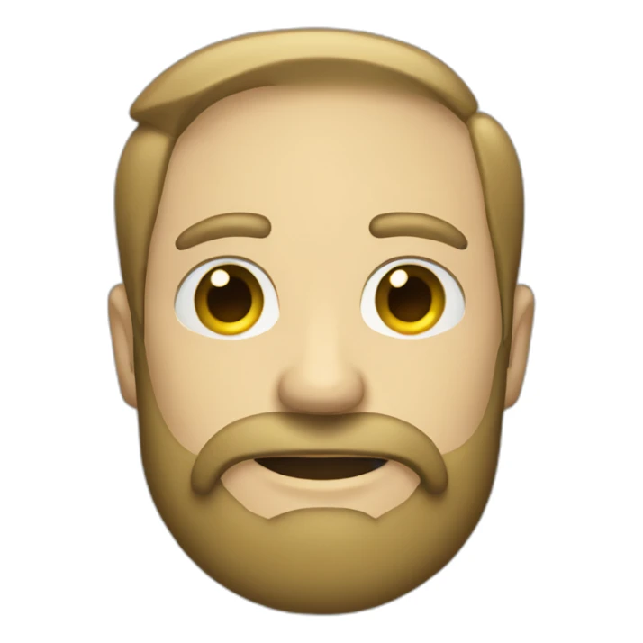 White Man with beard of three days AND a shirt sticker