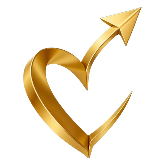 3D golden spiral arrow pointing upward, dynamic twist ribbon style, elegant metallic gold, smooth gradient lighting, realistic shadows, clean modern vector look, professional infographic design sticker