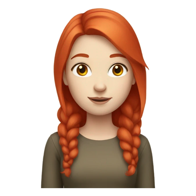 Girl with pale skin and bright red hair sticker