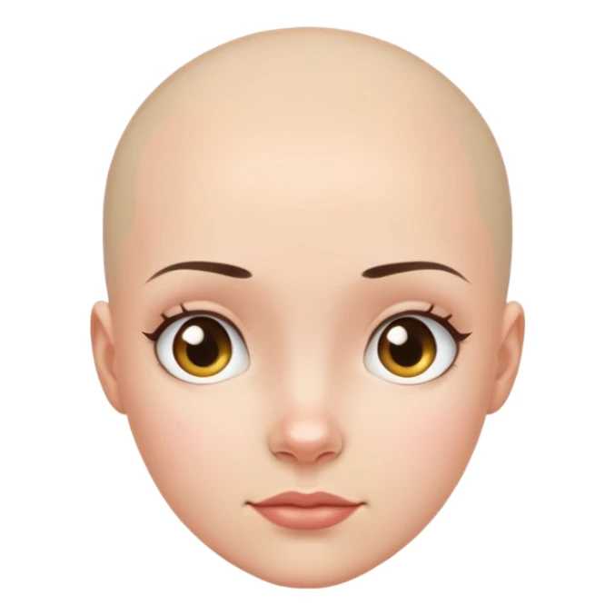 Girl with bald spots in hair sticker