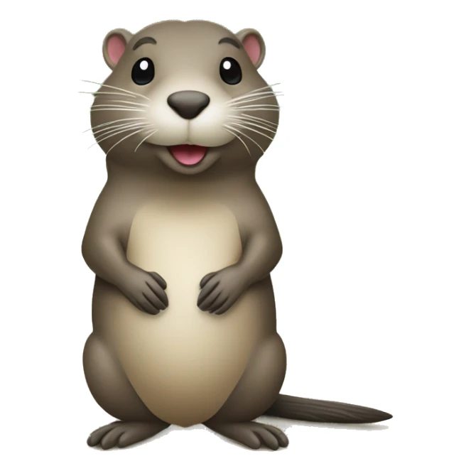 Cute Nutria animal haciendo un corazon patas sticker
