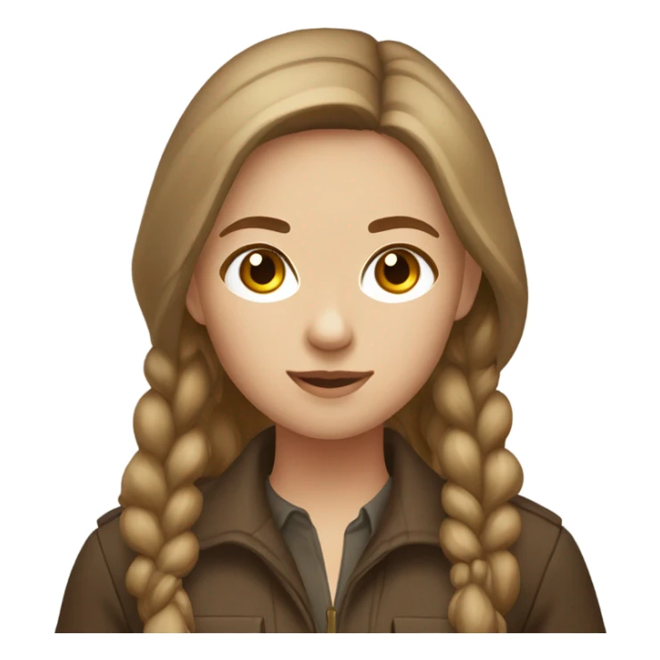 Phesant hunter girl light brown hair sticker