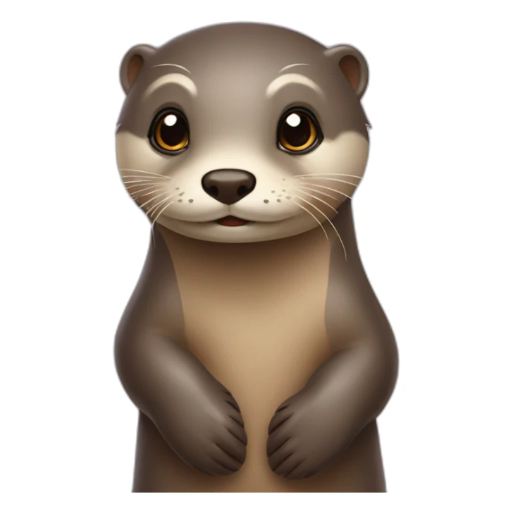Loutre qui fait un coeur sticker