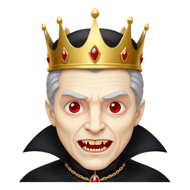 Vampire King, Elder vampire in royal black coat, wearing a crown, red eyes.
 sticker